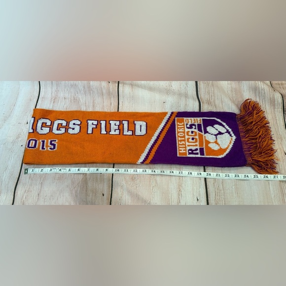 Clemson University Tigers 52" Riggs Field Two Sided Knit Scarf SEC unisex - Picture 3 of 3